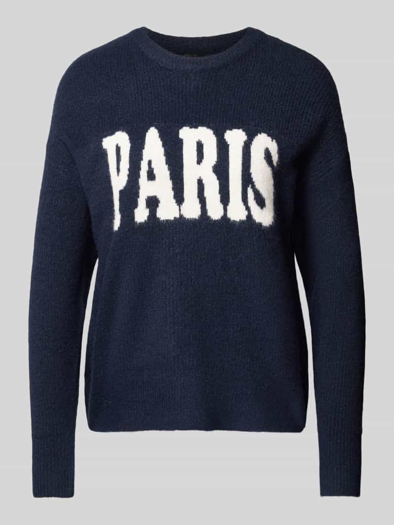 Sweter z dzianiny o kroju regular fit z dodatkiem wełny model ‘JERICO’