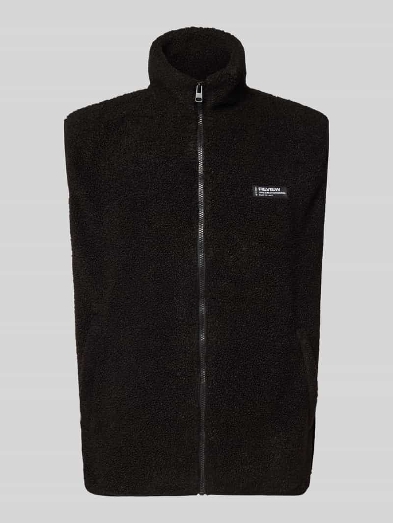 Kamizelka z polaru ze stójką i wpuszczanymi kieszeniami