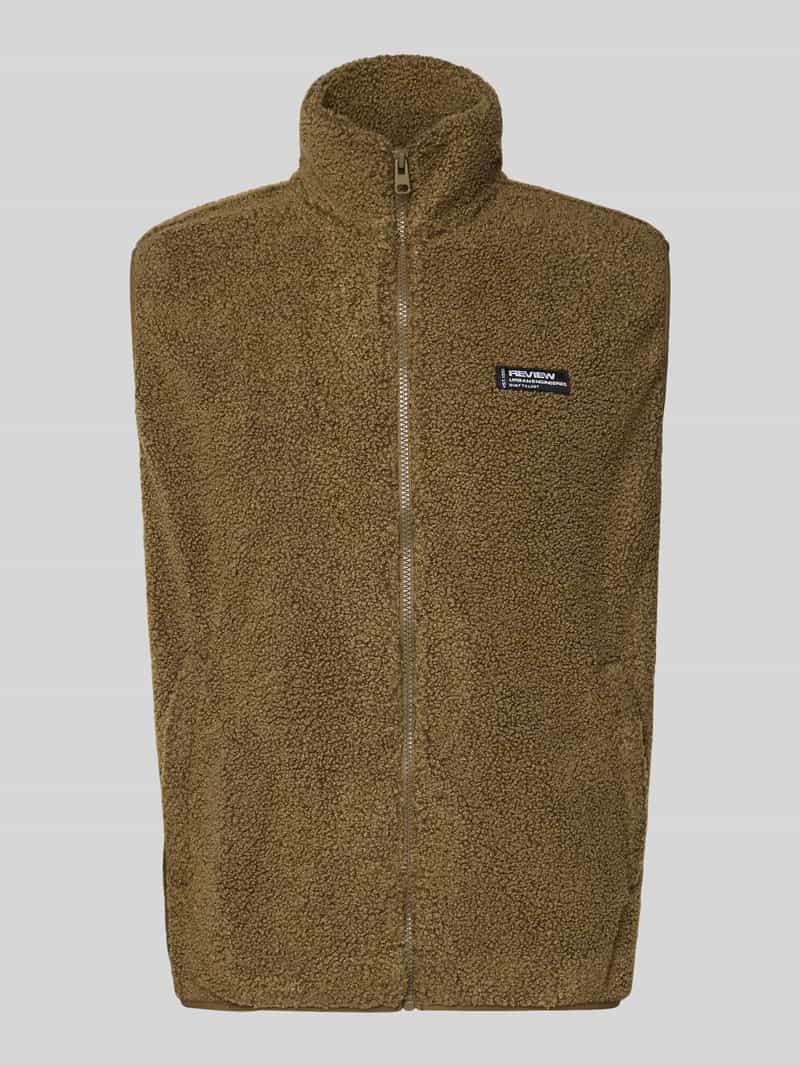 Kamizelka z polaru ze stójką i wpuszczanymi kieszeniami