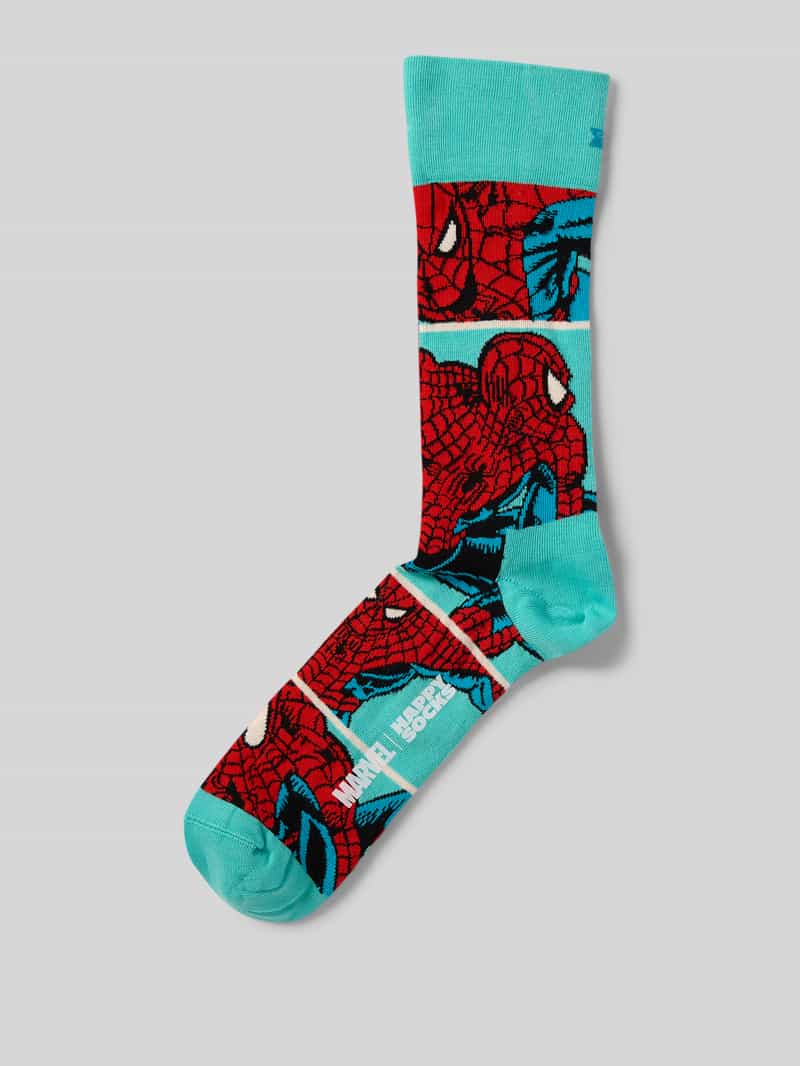 Skarpety o kroju regular fit z nadrukiem z logo model ‘WEB SLINGER’