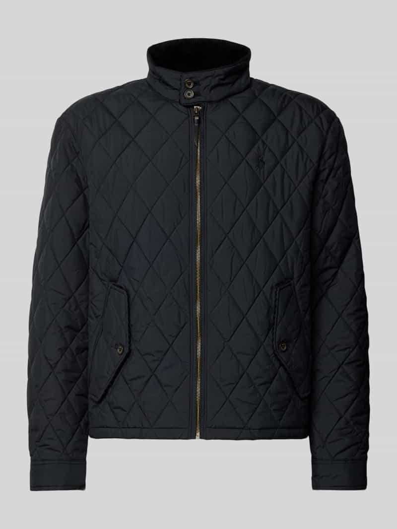 Wiatrówka z pikowaniem i wyhaftowanym logo