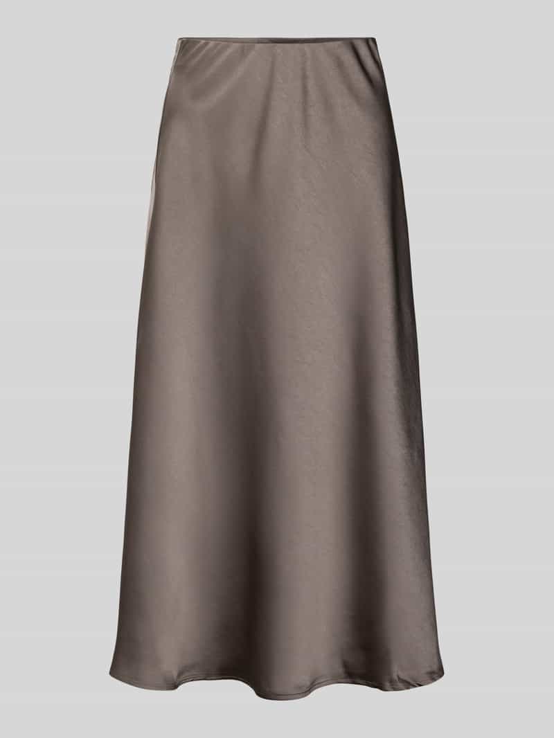 Spódnica midi z satyny z elastycznym pasem model ‘Bovary’