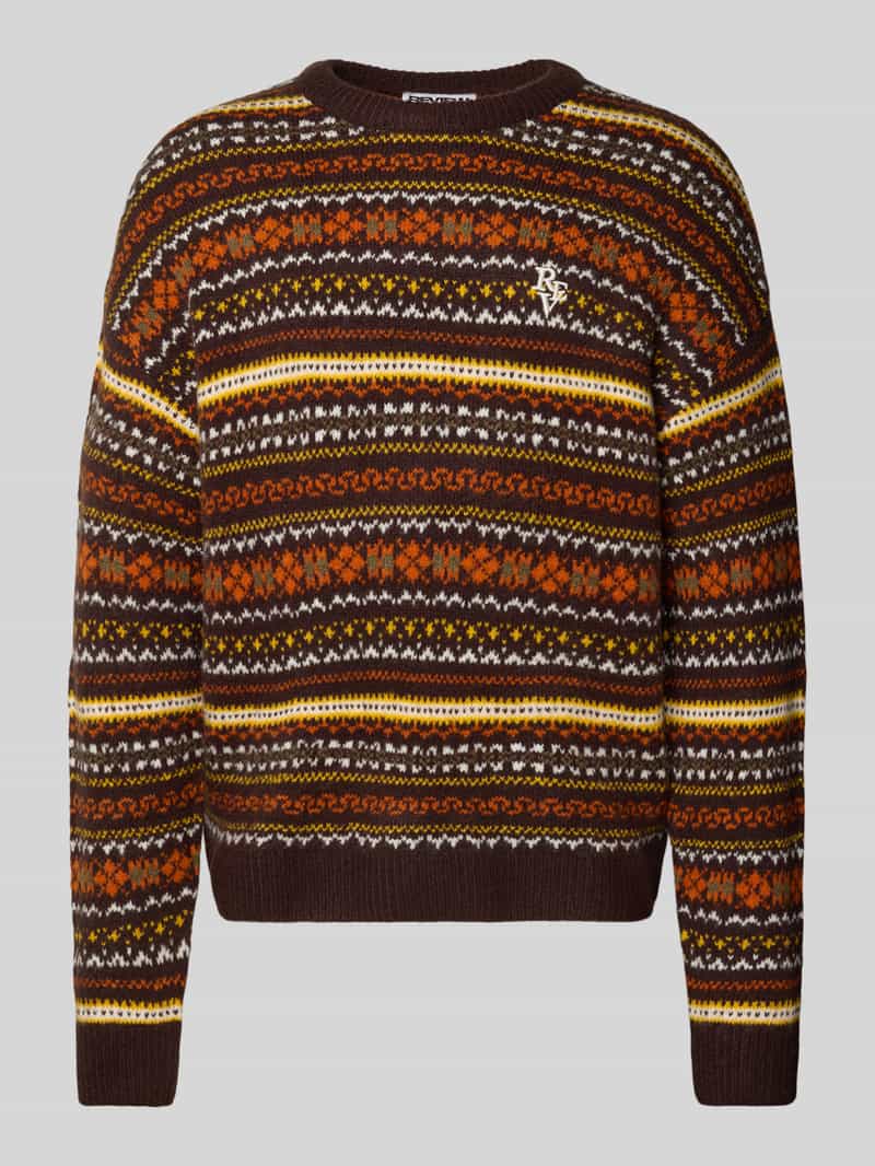 Sweter o kroju regular fit z dodatkiem wełny z efektem dzianiny