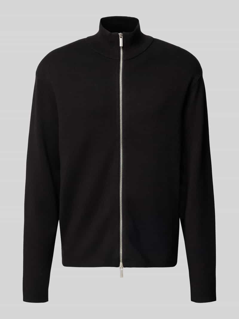 Kurtka o kroju relaxed fit z dzianiny z mieszanki wiskozy model ‘TELLER’