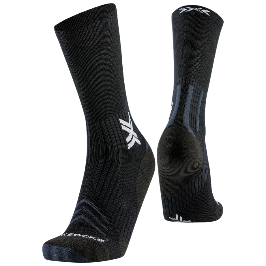 Skarpety X-Socks Run Expert Silk Merino Crew Rozmiar skarpet: 35-38 / Kolor: czarny/szary