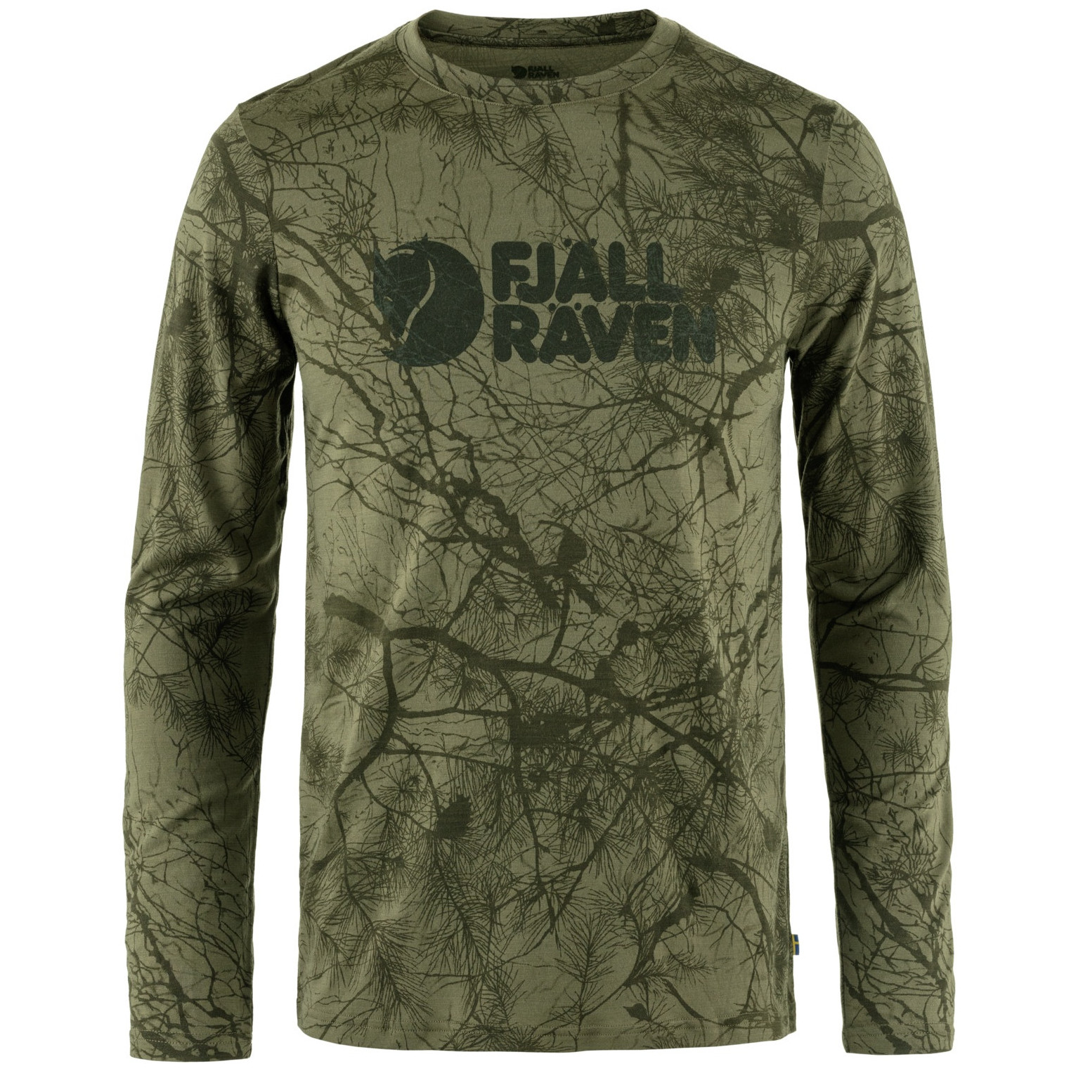 Koszulka męska Fjällräven Värmland Wool LS M Rozmiar: XXL / Kolor: zielony