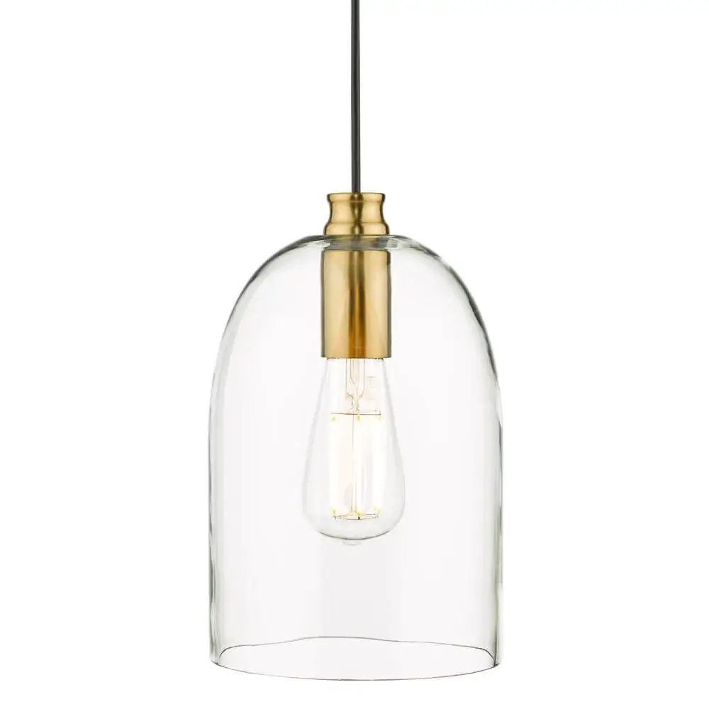 Wisząca lampa nad stół Archie ARC0163 szklana do jadalni szklana mosiądz