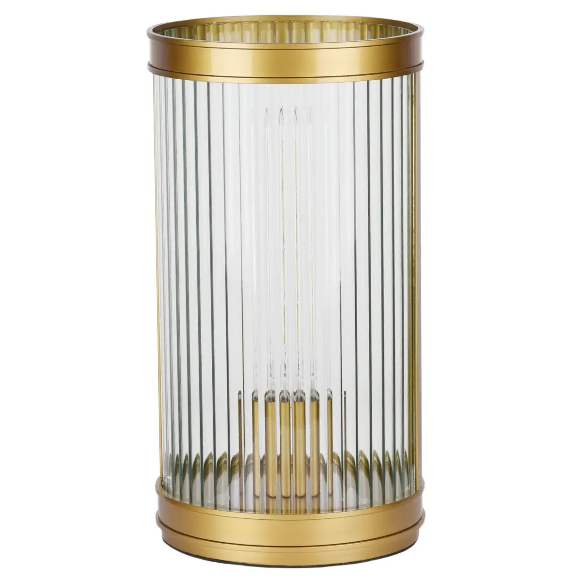 Nocna lampa stołowa Bianka BIA4263 szklana tuba satynowy brąz