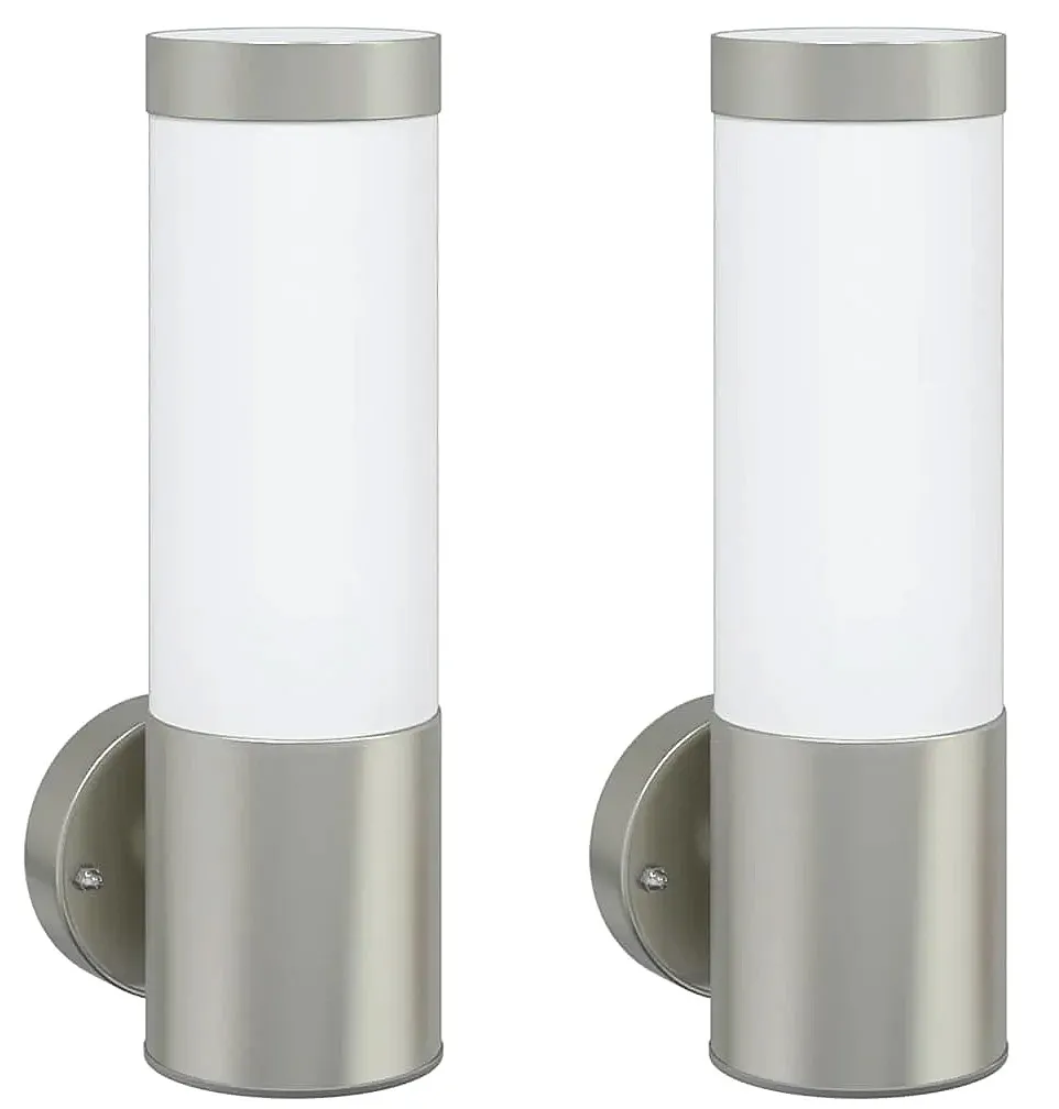 Zestaw srebrnych kinkietów zewnętrznych F018-SelivoS9-P29