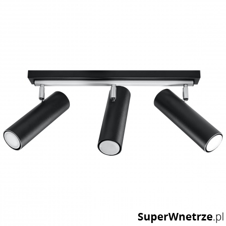 Plafon DIREZIONE 3 Czarny SX-SL.0501