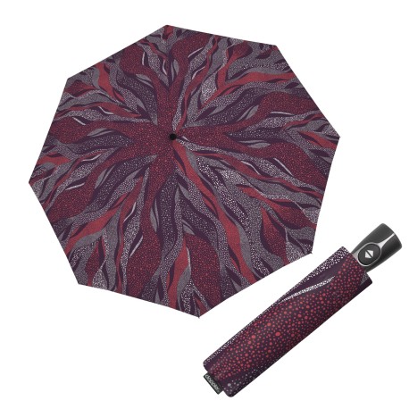 Fibre Magic Leaves blue – w pełni automatyczny parasol damski