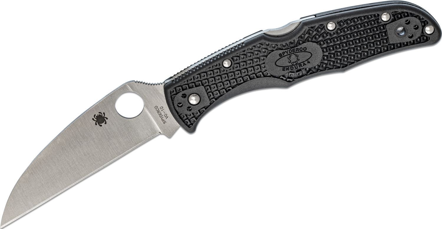 Spyderco Endura Czarny Płaski WHARNCLIFFE C10FPWCBK