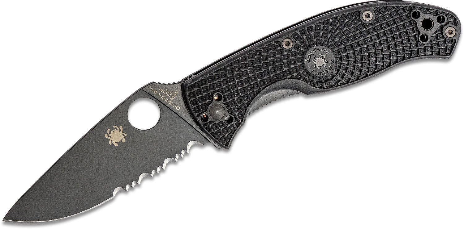 Spyderco Tenacious Black FRN Czarna Ostrze C122PSBBK