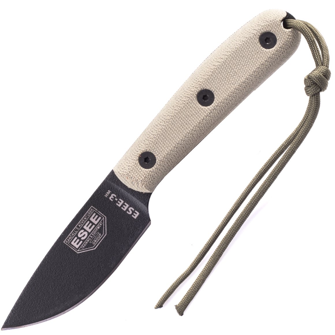 ESEE Knives Model 3HM Zmodyfikowana Rękojeść, skórzana pochwa, ESEE-3HM-B