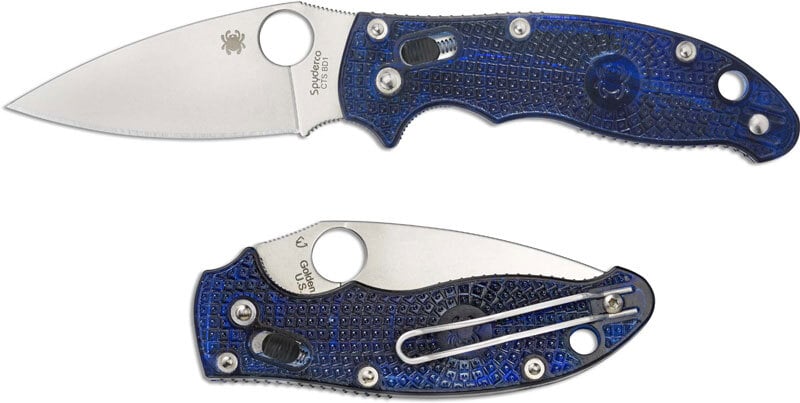 Spyderco Manix 2 Lightweight Przezroczysty Niebieski C101PBL2