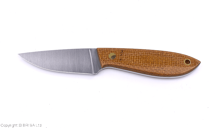 Brisa Bobtail 80-Mustard micarta 12C27 Płaski Pochwa Bobtail 80 Kydex - Płaski BRS-032-9952-11516
