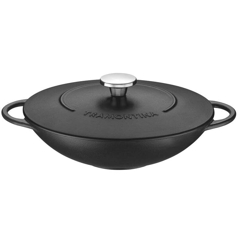 Tramontina Trento Żeliwny Wok z Pokrywką 32cm/5l 20806/032