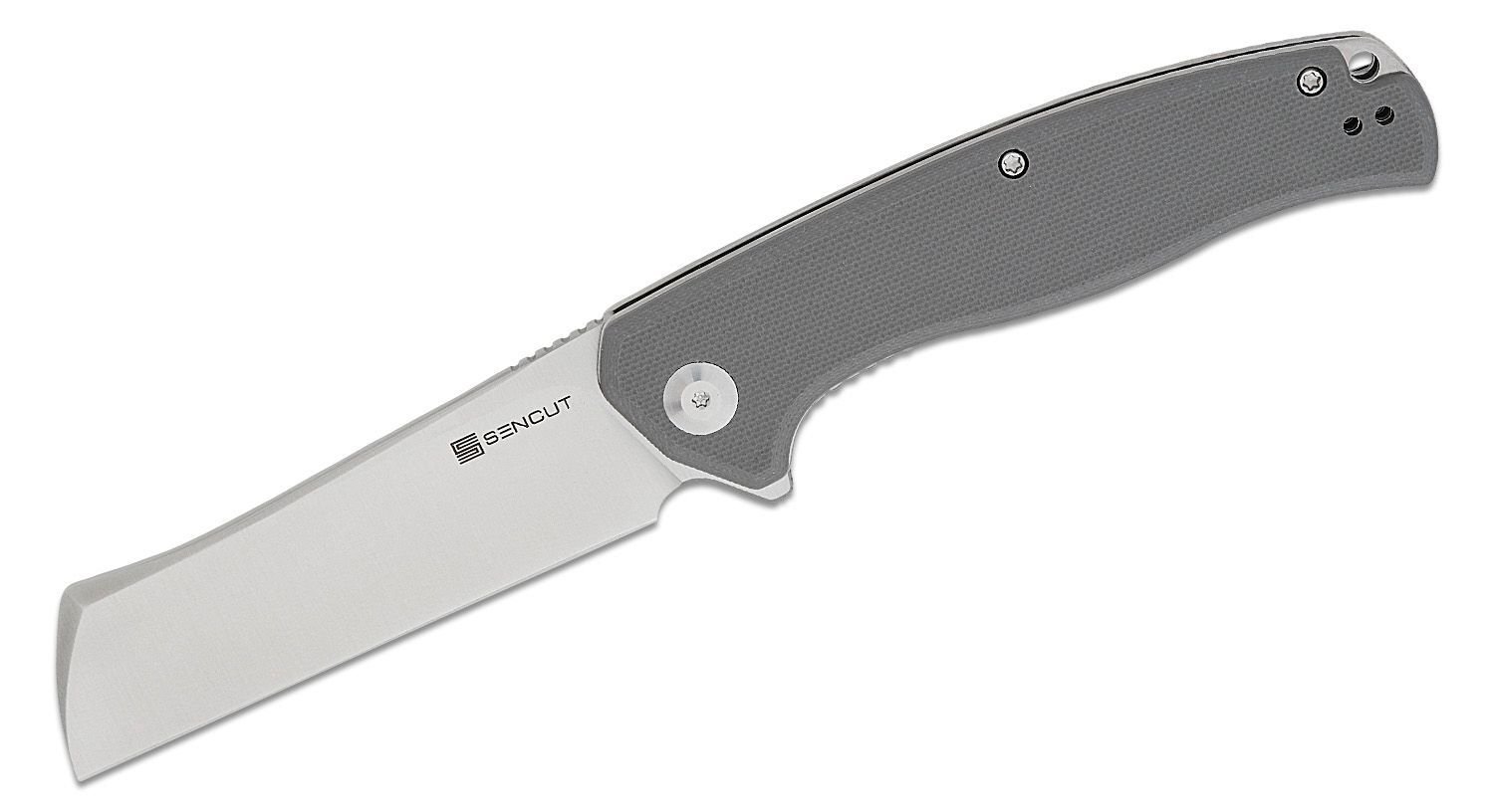 Sencut Traxler Szara Rękojeść G10 Satynowe Wykończenie Ostrza 9Cr18MoV Blokada Liner Lock S20057C-3