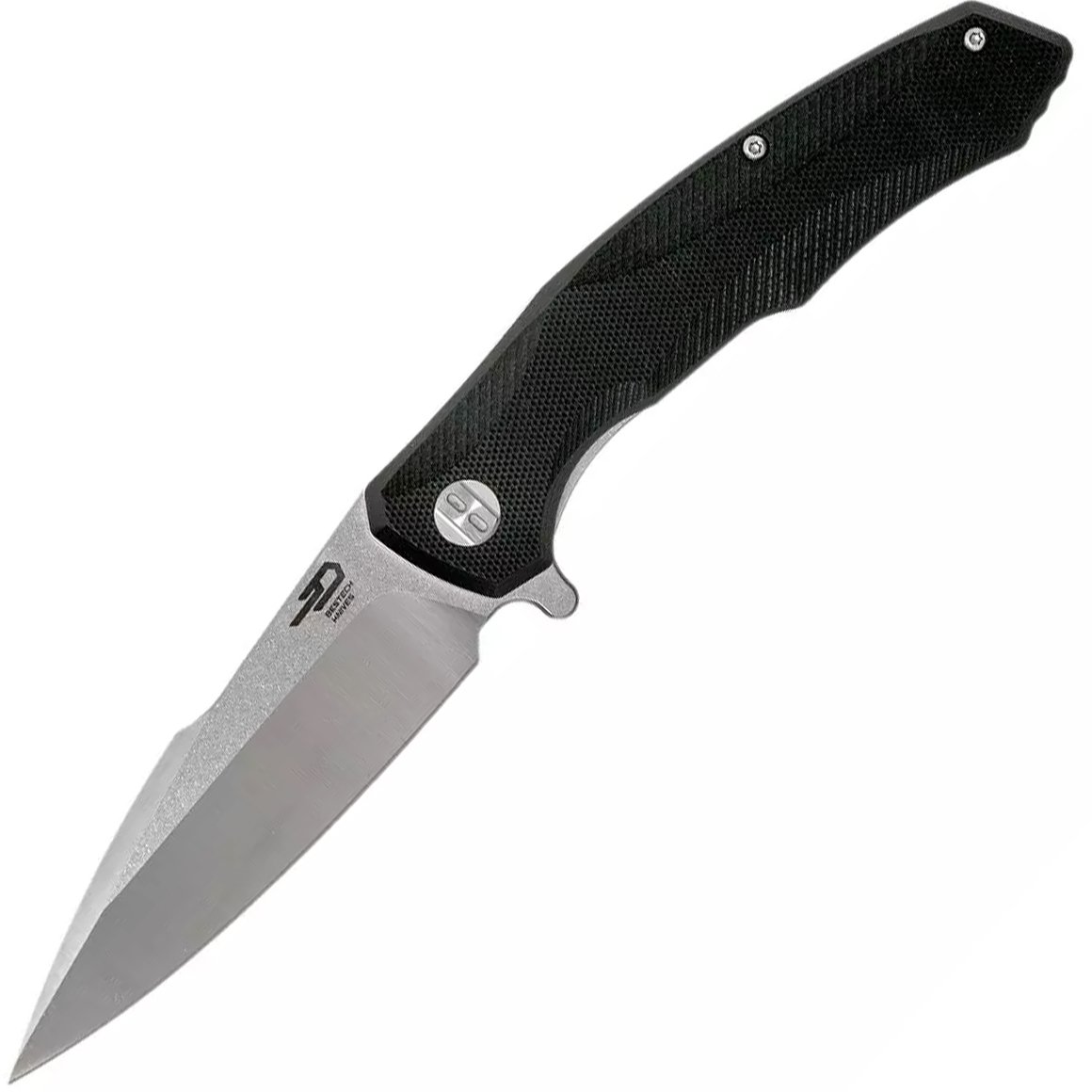 Bestech WARWOLF D2, stone wash+satin, Czarny G10 BG04A