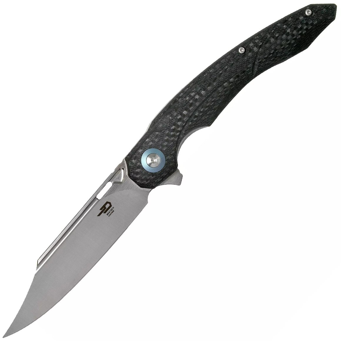 Bestech FANGA D2, Satin, Przekładka z Włókna Węglowego i G10 BG18C