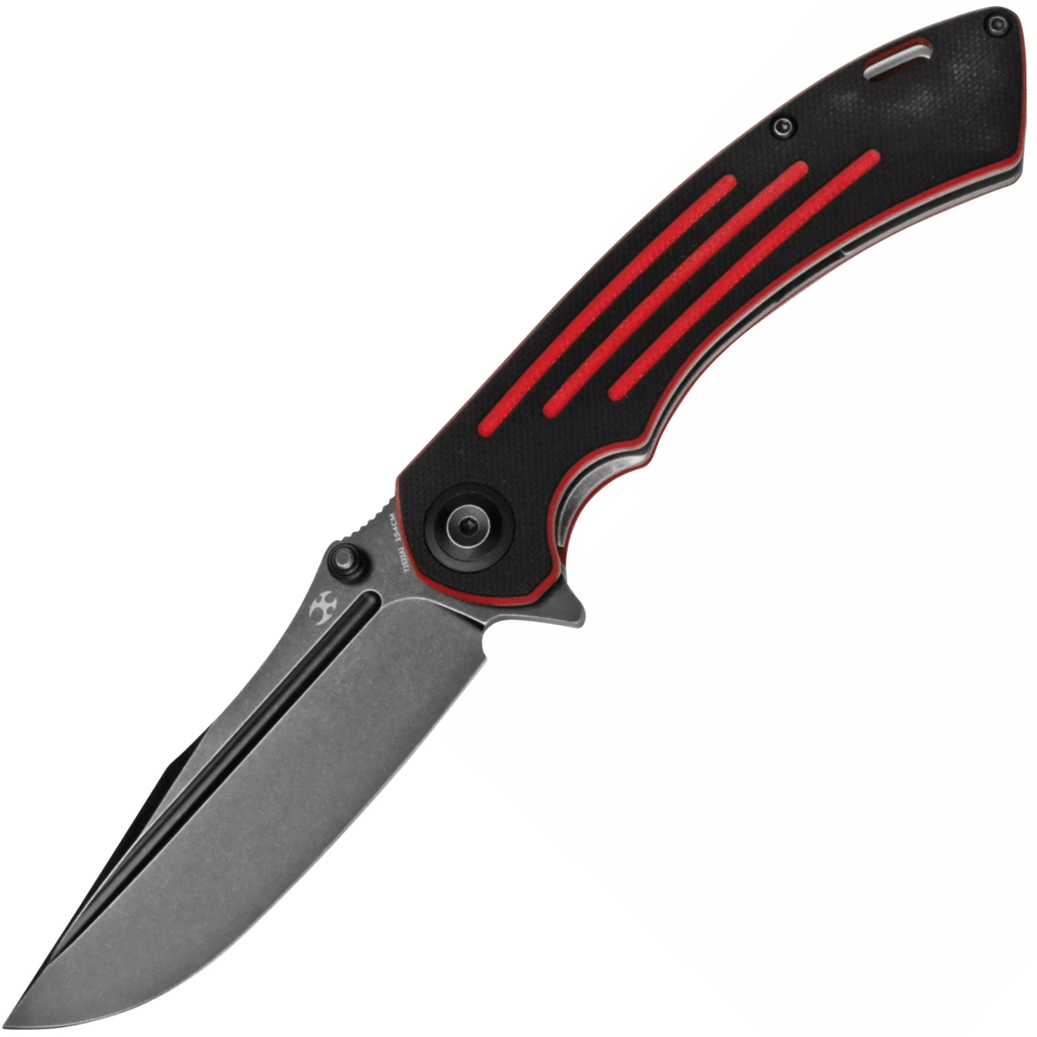 Kansept Pretatout Black TiCn Coated 154CM Czarny i Czerwony G10 T1032A1