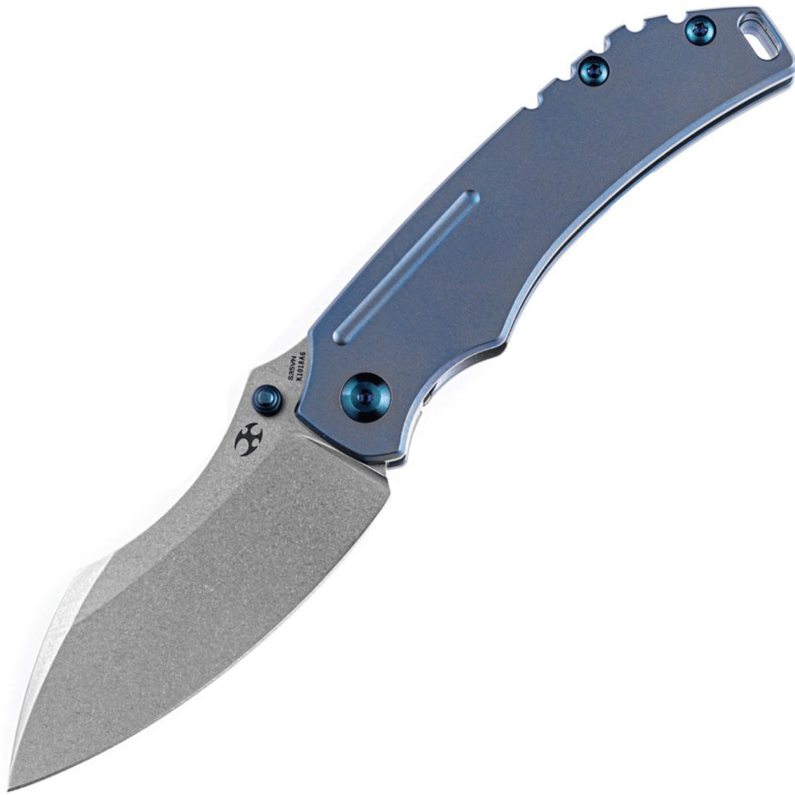 Kansept Pelican EDC Stonewashed CPM-S35VN Niebieski Anodyzowany Tytan K1018A6