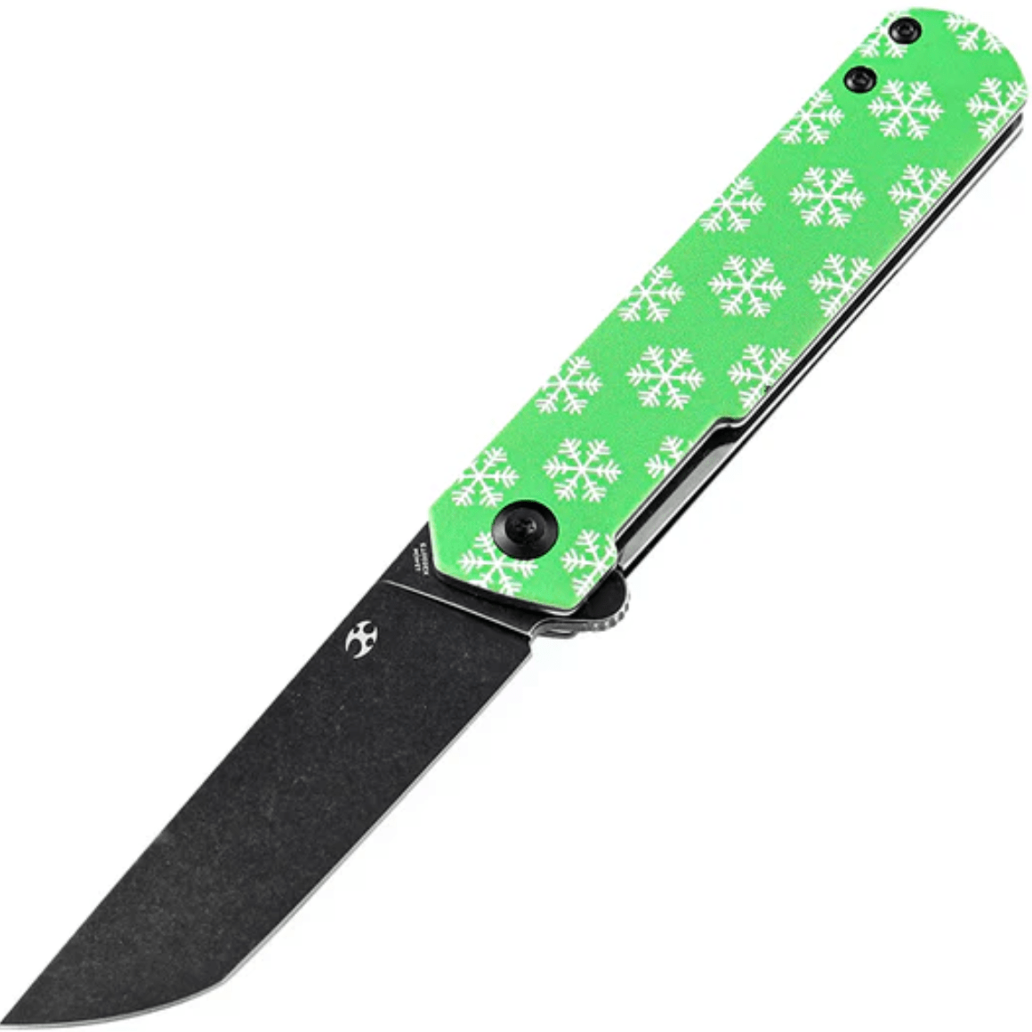 Kansept Foosa 154CM Zielony G10 z nadrukiem płatków śniegu X2020T5