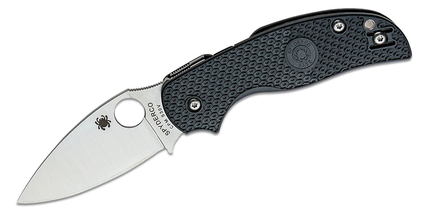 Spyderco Sage 5 Alzheimer's Lightweight Czarny C123PBK