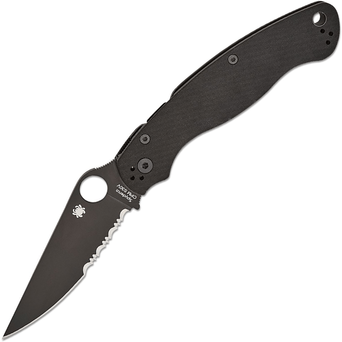 Spyderco Military 2 S30V Czarny DLC Czarna Rękojeść G10 C36GPSBK2