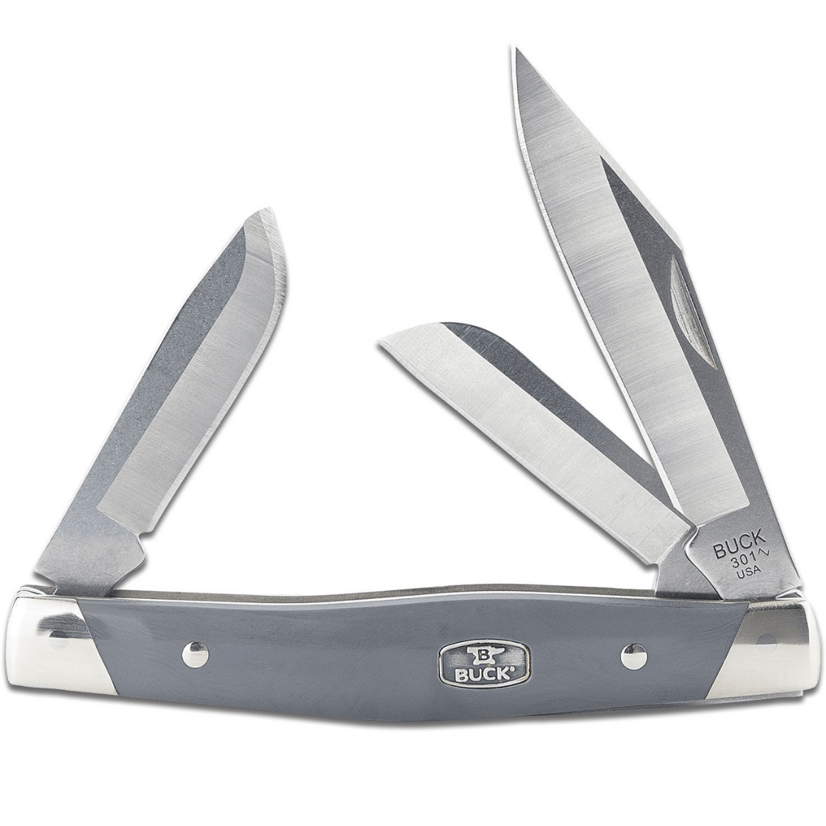 Buck Stockman®, Szary/Niklowane Srebro BU-0301GYS2