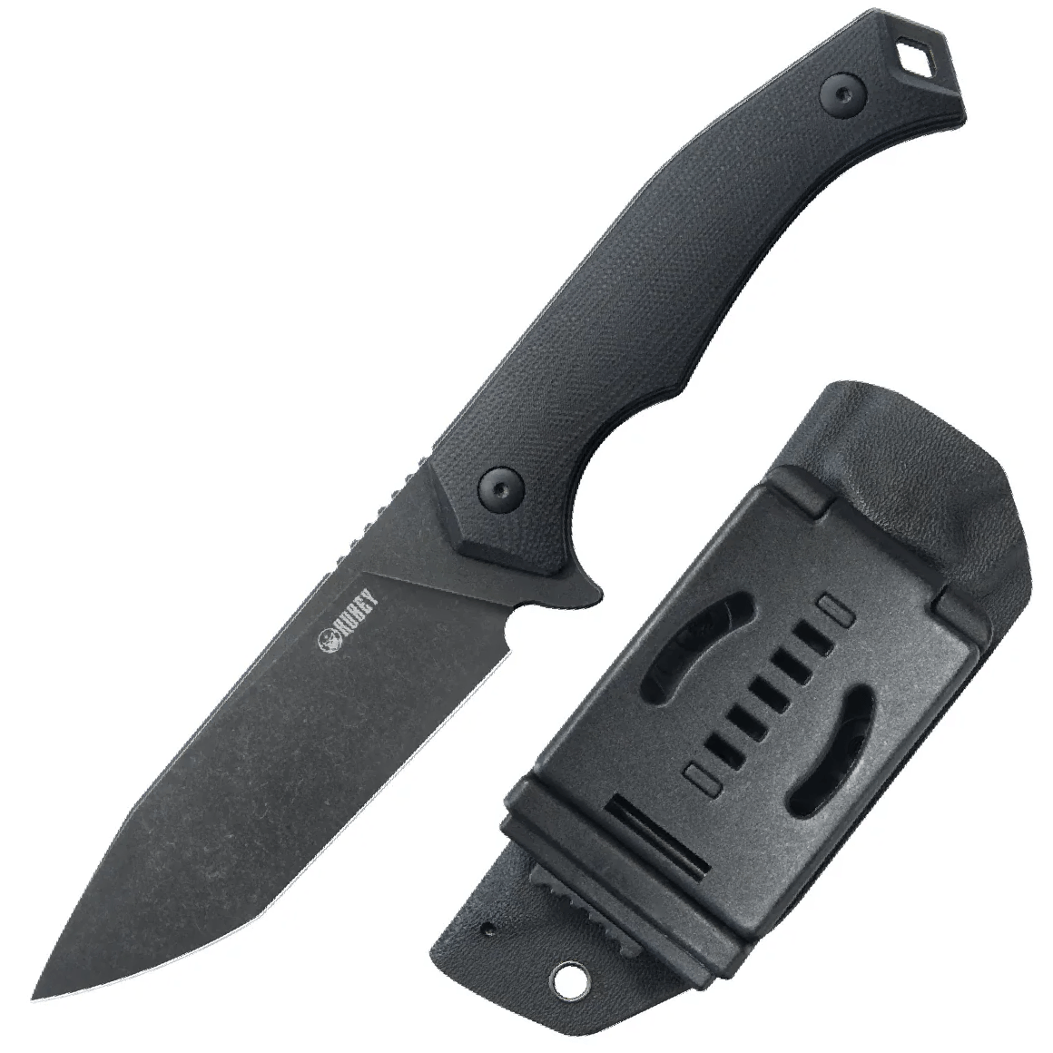 KUBEY Swordfish Blackwashed AUS-10 Ostrze Czarny G10 Pochwa Kydex z Tek-Lok KU184