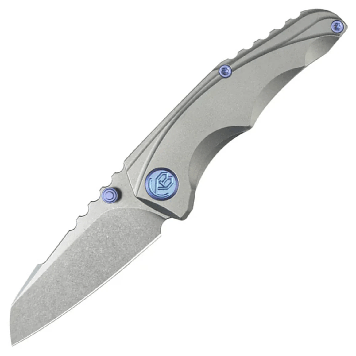 KUBEY Steeltle Stonewashed M390 Ostrze Szary Tytanowy Framelock KB390A