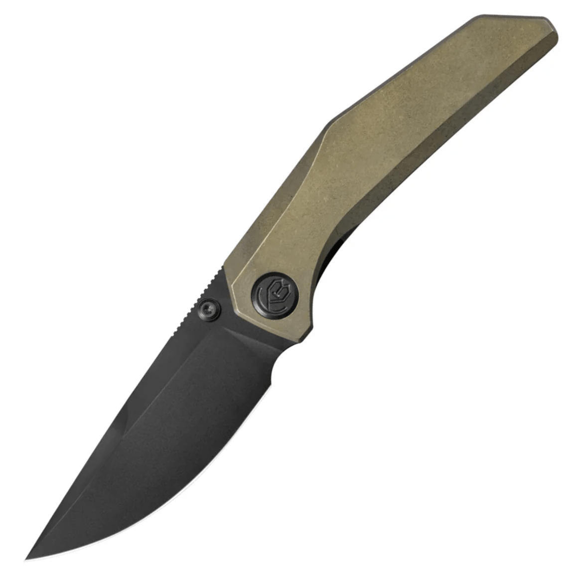 KUBEY Eclipse Black DLC Ostrze M390 Brązowy Integralny Tytanowy Framelock KB417B