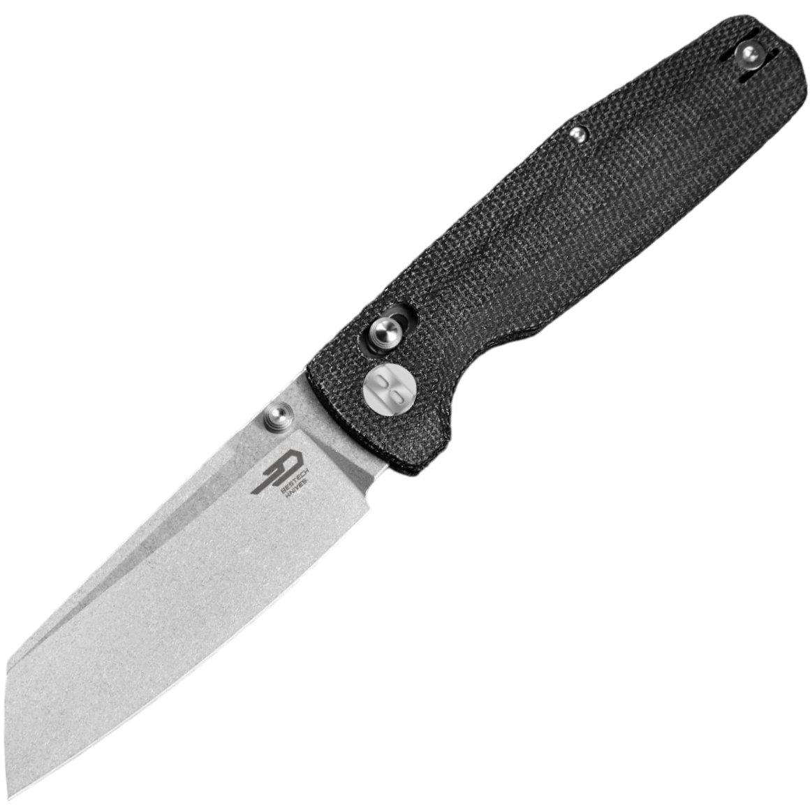 Bestech SLASHER D2 Stone wash Micarta Czarny Bar Lock BG56A-1