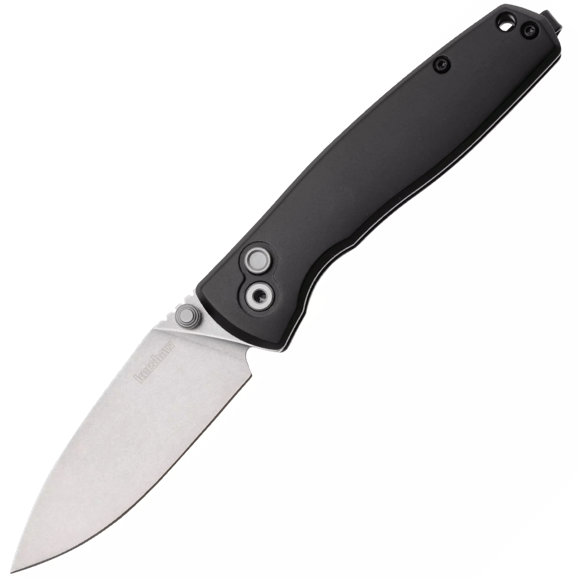 KERSHAW KINDRED Stonewashed D2 Czarny Aluminium Buttonlock K-2053
