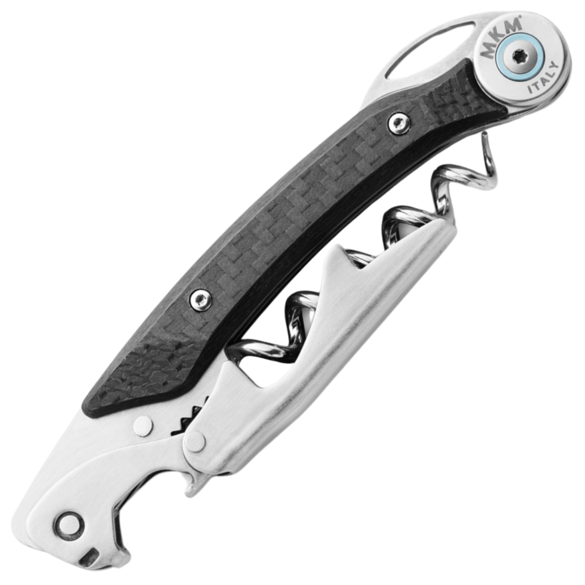 MKM OMNIA – KORKOCIĄG, SPIRALA ZE STALI NIERDZEWNEJ I SYSTEM PODWÓJNEJ DŹWIGNI DLS Z OTWIERACZEM DO