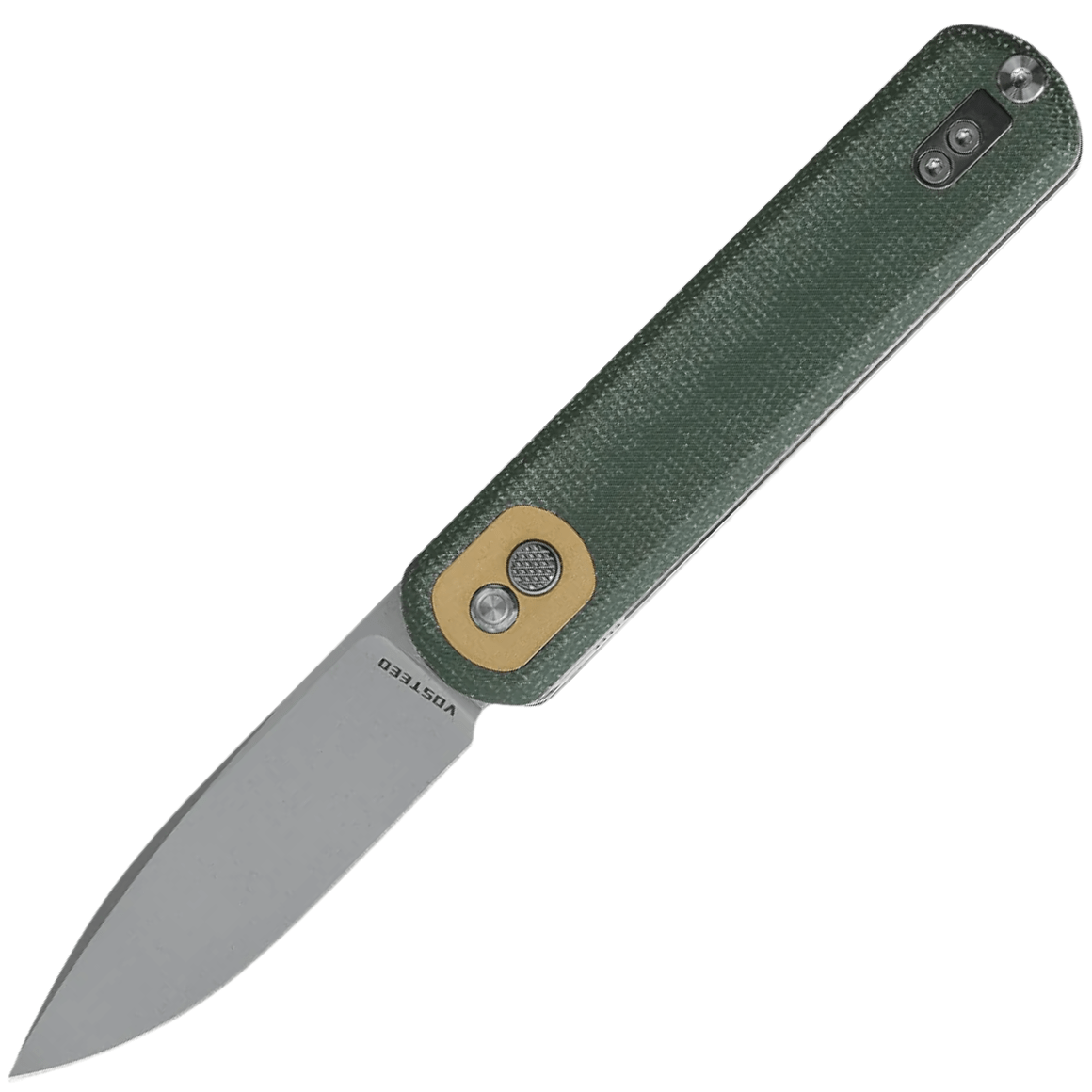 Vosteed Corgi 14C28N Stonewash Zielona Micarta CG3SVM3