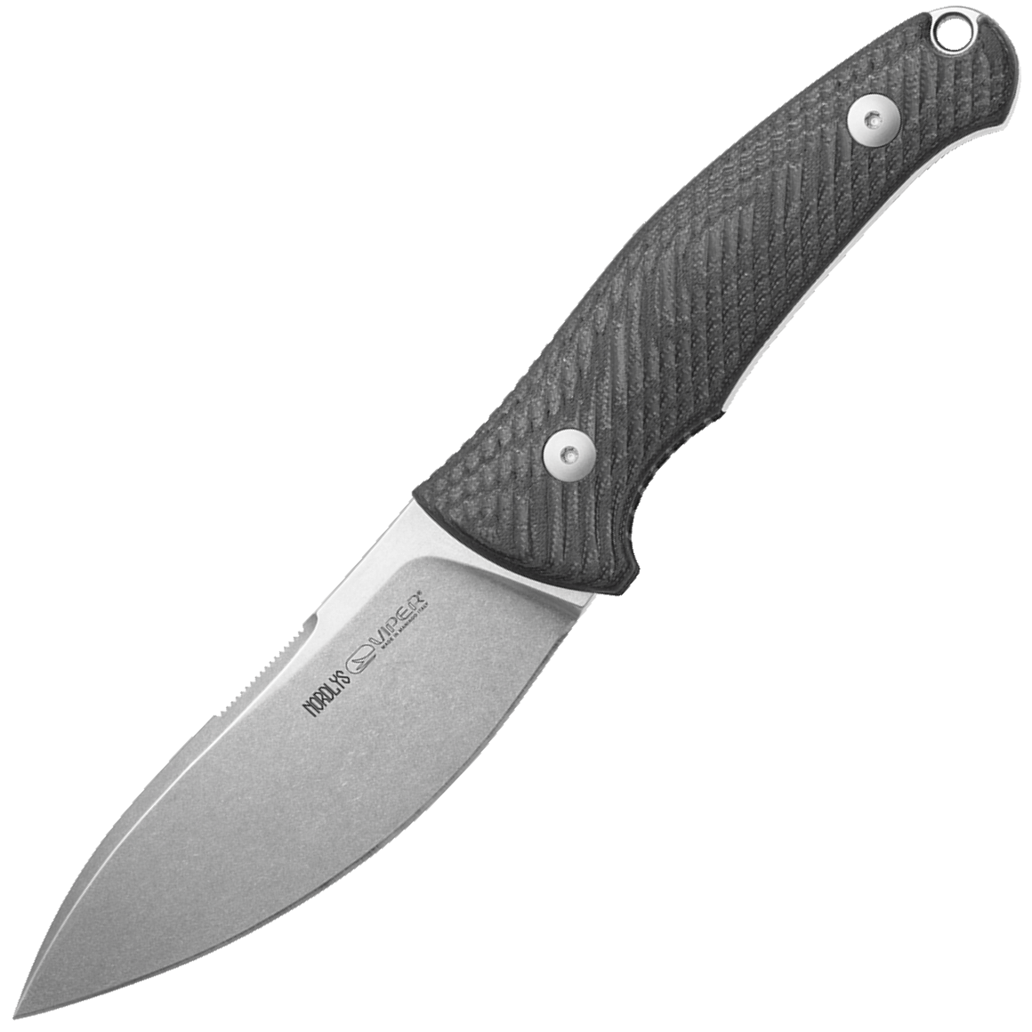 Viper NORDLYS Drop Point Stonewash N690Co, Czarny SureTouch G10, Skórzana Pochwa VT4044GG