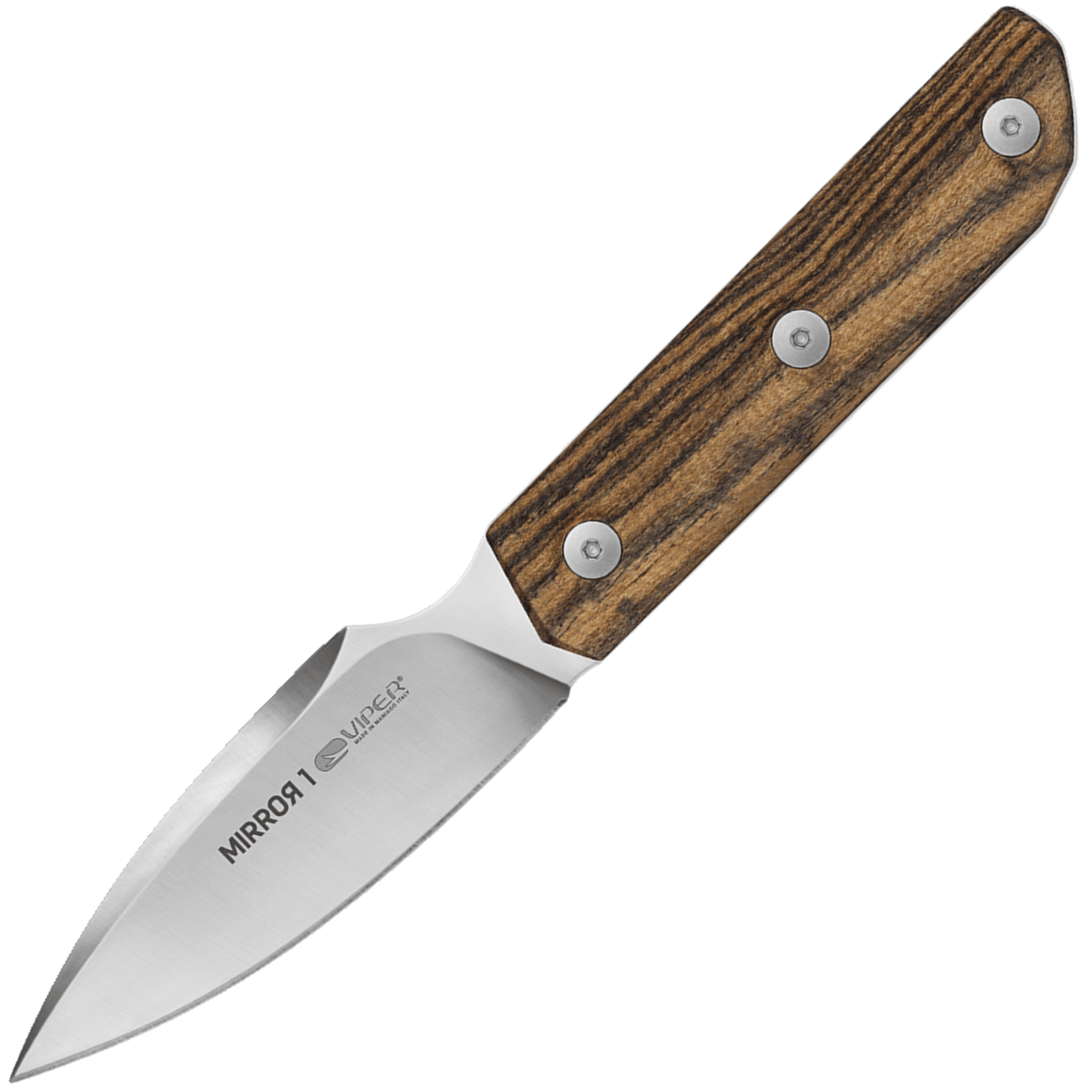 Viper MIRROR1 Spear Point Satin M390, Drewno Bocote, Skórzana pochwa VT4058BC