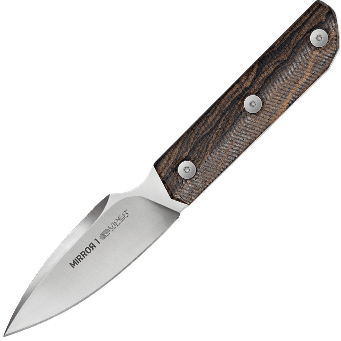 Viper MIRROR1 Spear Point Satin M390, Drewno Ziricote, Skórzana pochwa VT4058ZI