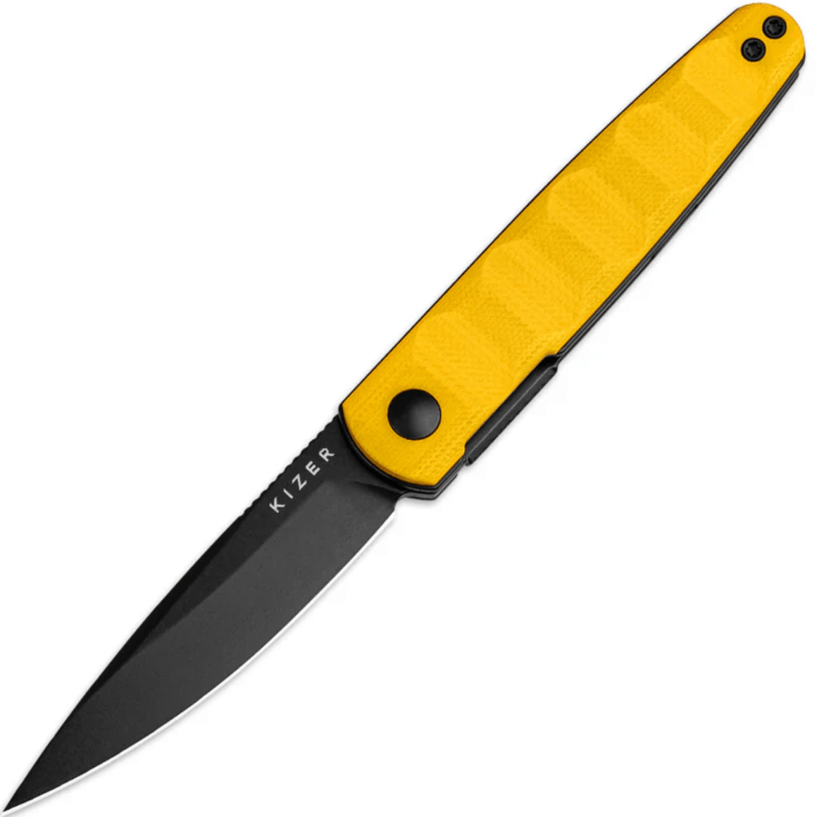 Kizer Bamboo Nitro-V Czarny PVD Żółte Rękojeści G10 V3722A3