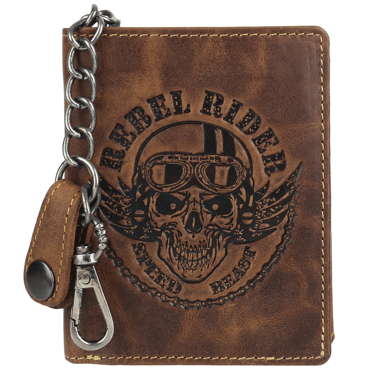 GreenBurry Rebel Rider Biker portfel z łańcuchem skórzanym 1796A-RR-25