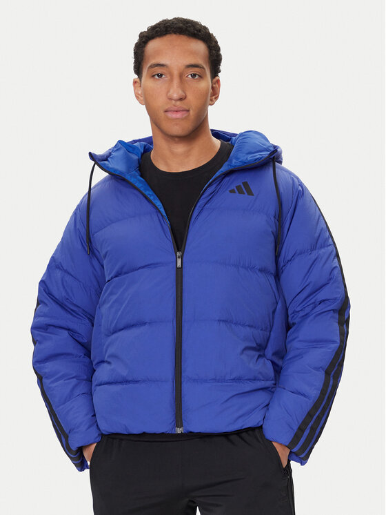 adidas Kurtka puchowa Essentials Climawarm 3-Stripes JW9099 Niebieski Regular Fit