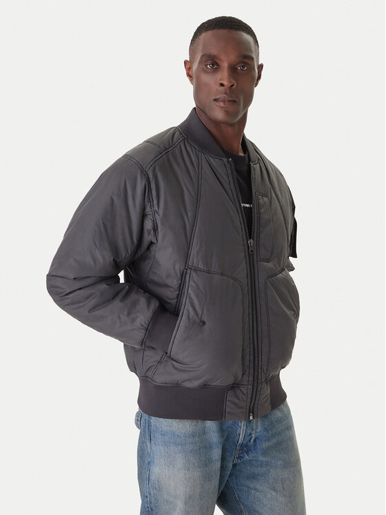 G-Star Raw Kurtka bomber GA-1 D26882-E063 Szary Regular Fit