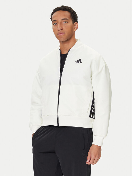 adidas Kurtka bomber Stadium JX5638 Biały Loose Fit