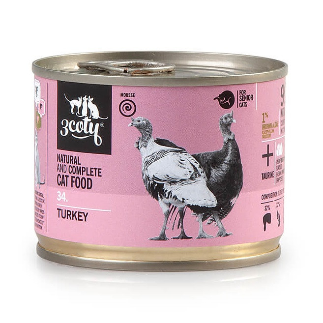 3COTY 34. Indyk Senior - mokra karma dla kota - 180g
