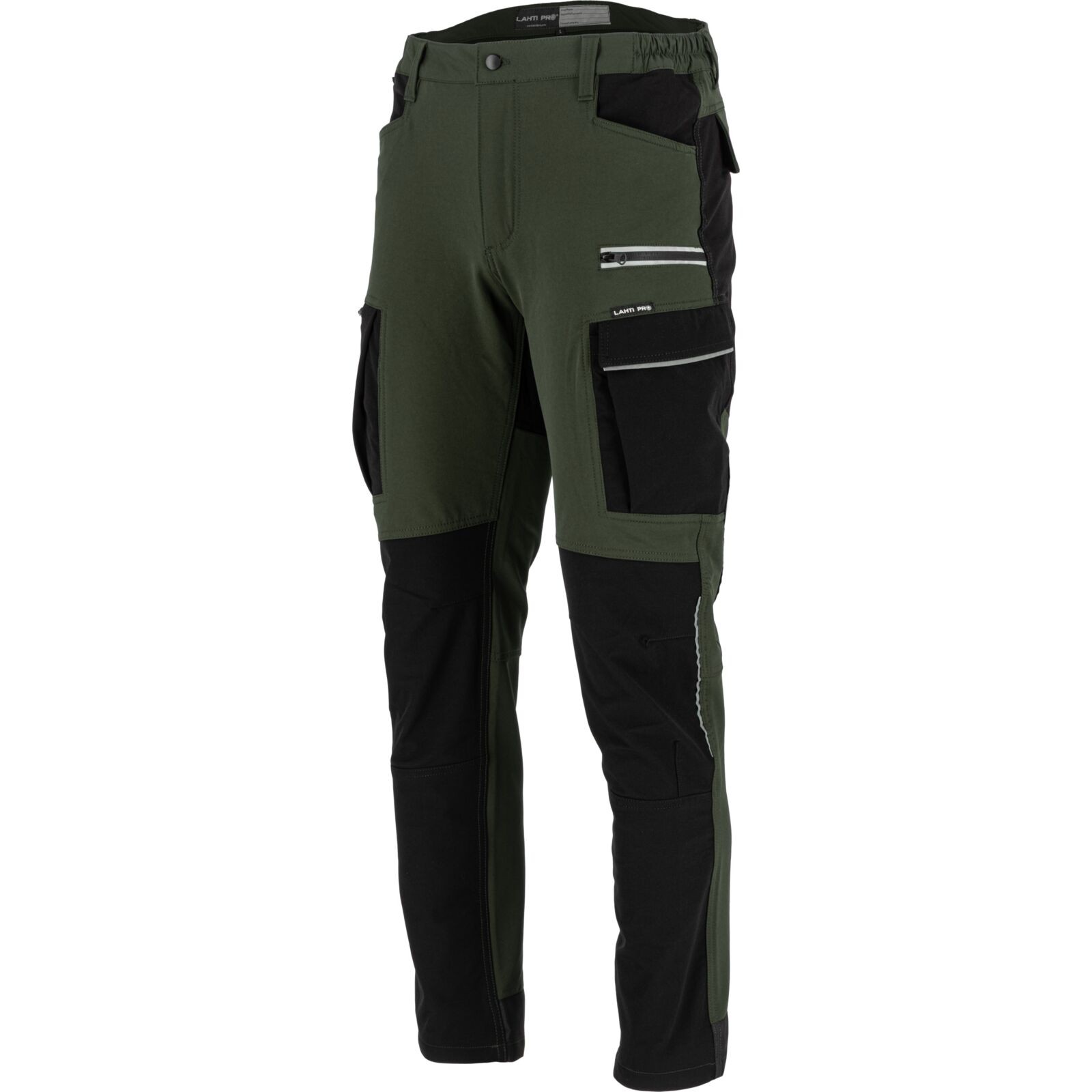LAHTI PRO Spodnie Stretch Zielono - Czarne L (L4055303)