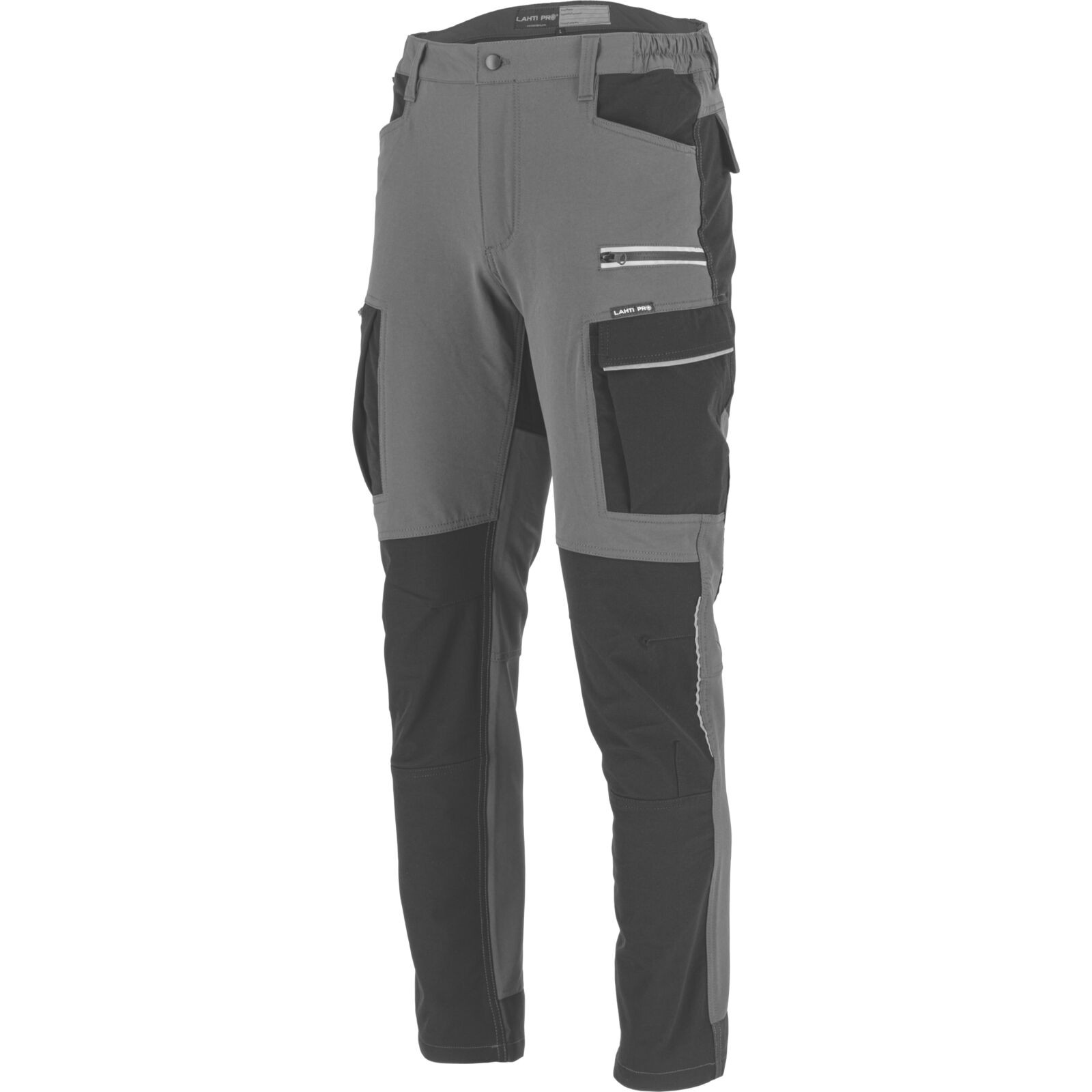 LAHTI PRO Spodnie Stretch Szaro -Czarne XL (L4055404)