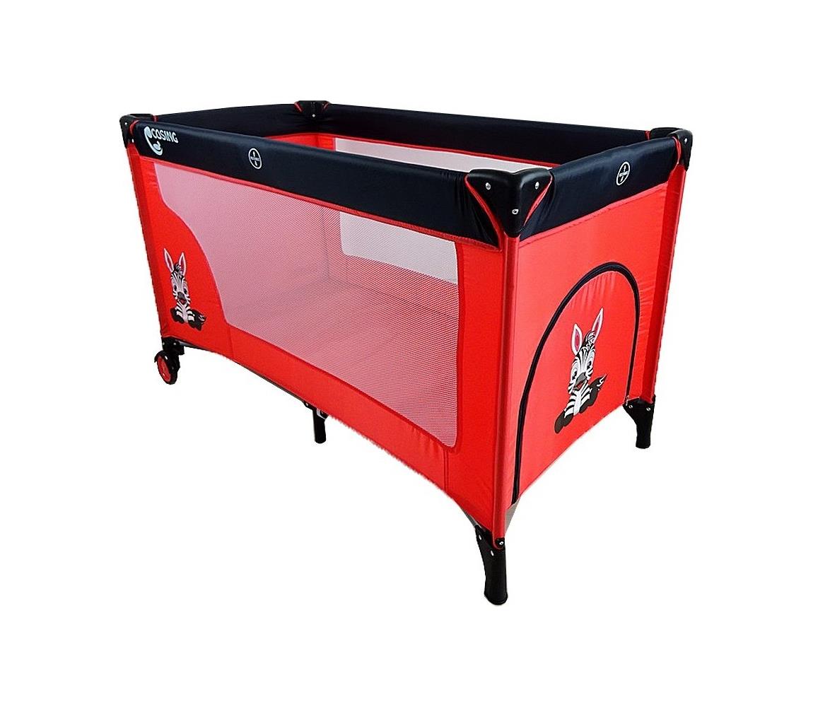 COSING - Łóżeczko turystyczne ADAM Zebra Red