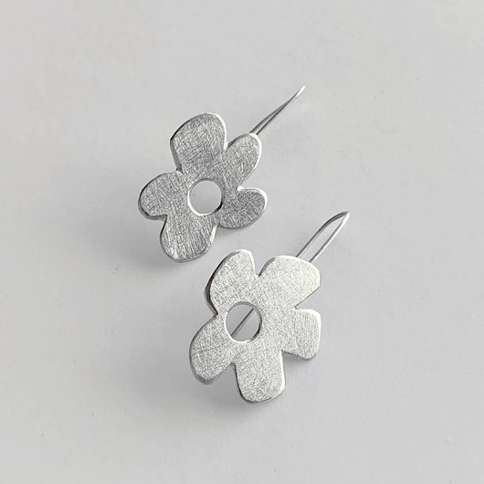 Kolczyki srebrne Kwiat